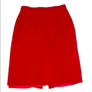 Talbots Red Pencil Skirt
